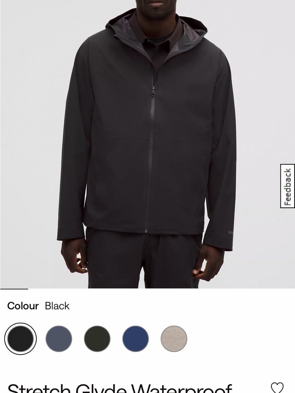 lululemon athletica Black Waterproof Hooded Jacket